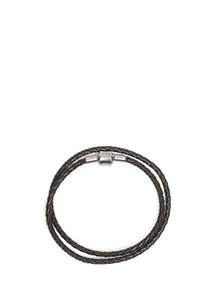 Khaki Men's Leather Bracelet