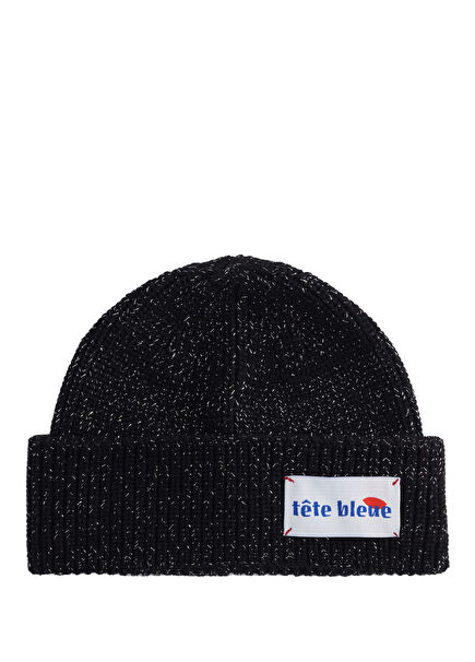 Leo Metallic Black Women's Fisher Beanie