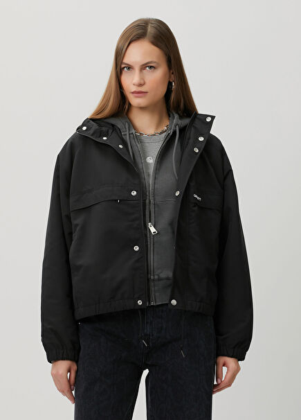 Iwan Black Hooded Jacket