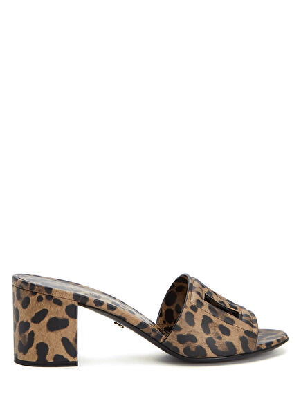 Dg Leopard Women's Leather Slippers