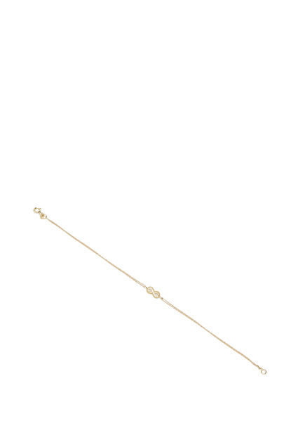 Stony Infinity Symbol Women's Gold Bracelet