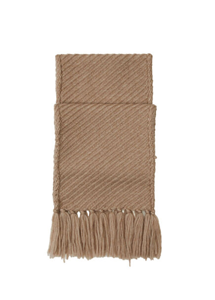 Light Brown Men's Wool Scarf