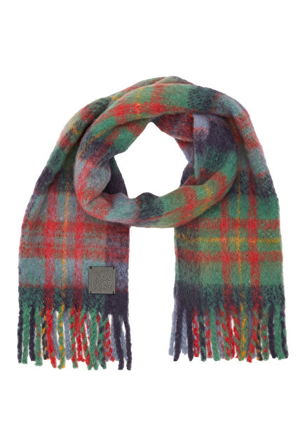 Green Women's Wool Blend Scarf