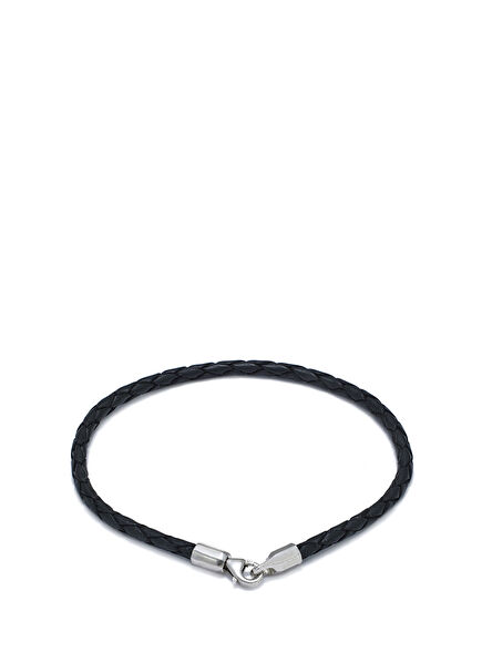 Black Men's Leather Bracelet