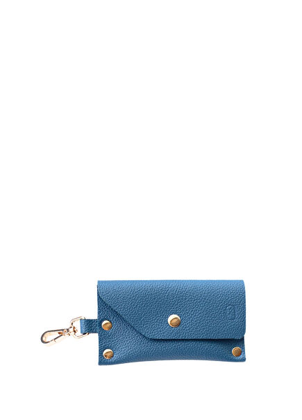Navy Blue Leather Dog Necessity Bag