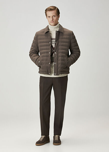 Koyu Kahverengi Pilili Pantolon