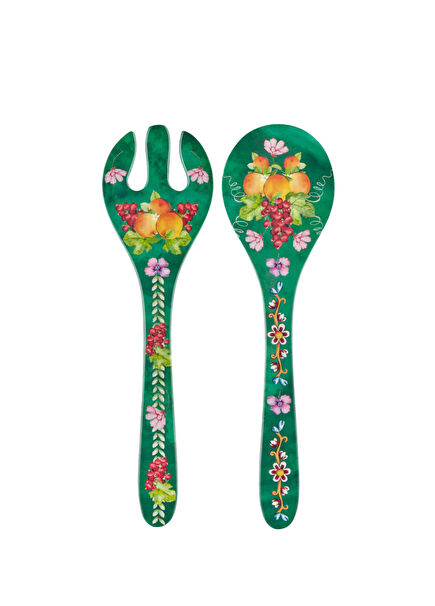 Carpe Diem Green Melamine Serving Set