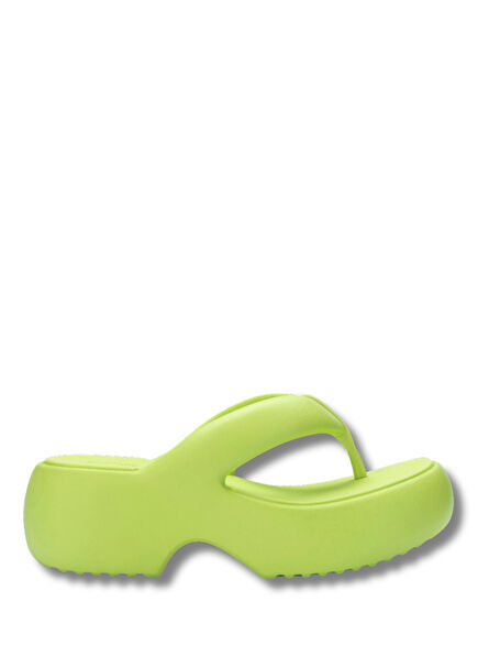 Free Fuzyy Name Green Platform Women's Slippers