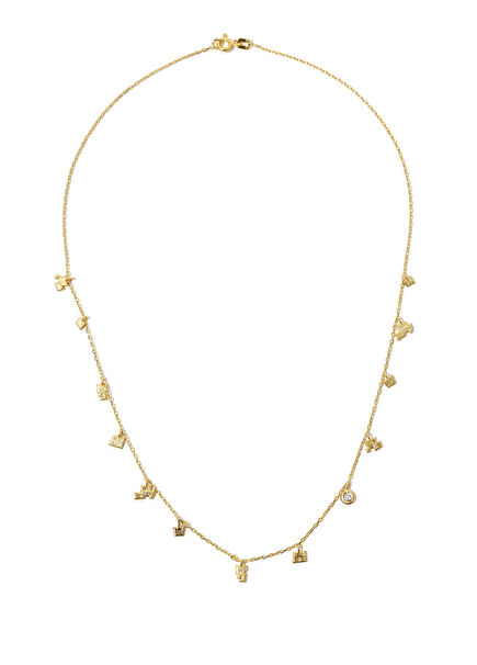 Mosaic Collection 14K Gold Women's Diamond Necklace