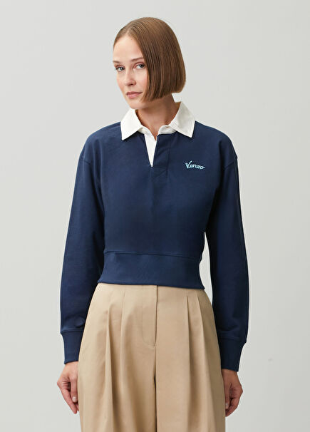 Lacivert Polo Sweatshirt