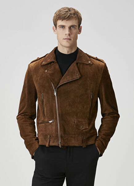 Tan Leather Coat