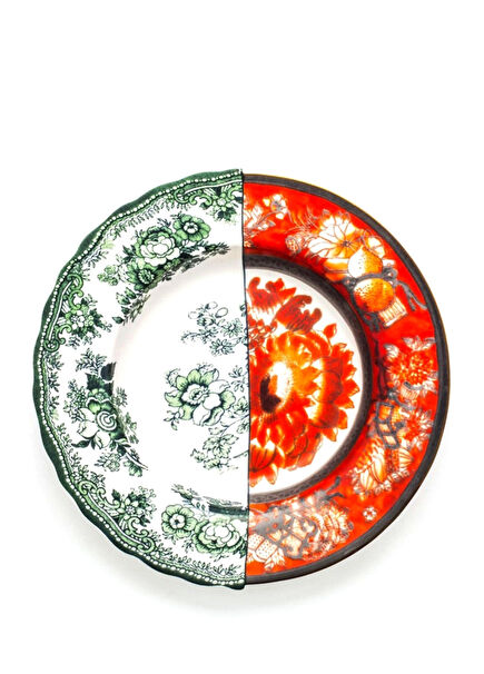 Hybrid Cecilia Desenli Porselen Çukur Tabak 25 cm