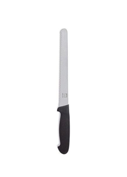 Black stainless steel bread knife 24 cm