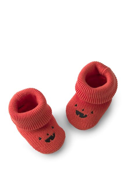 Orange Unisex Baby Booties