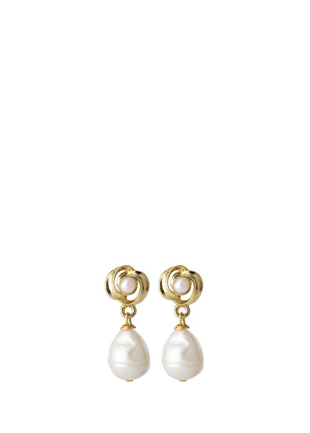 Serena Gold Plated Women's Pearl Earrings