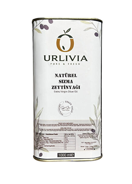 Natürel Soğuk Sıkım Sızma Zeytinyağı 1 lt