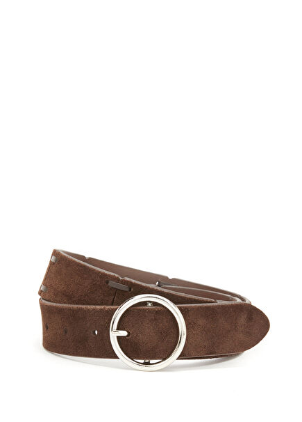 Brown Women's Suede Belt