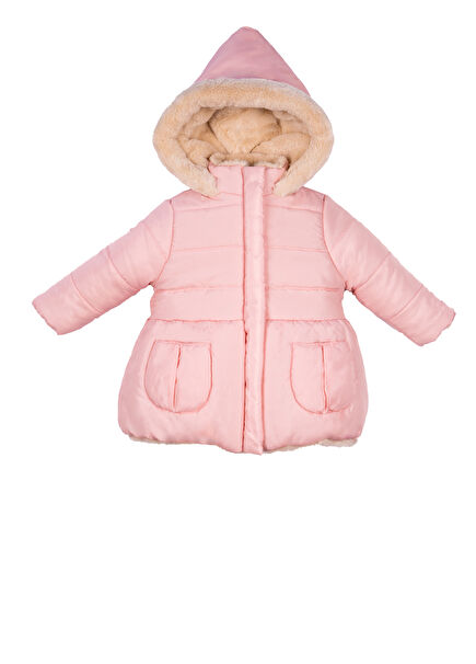 Pink Hooded Girls' Coat