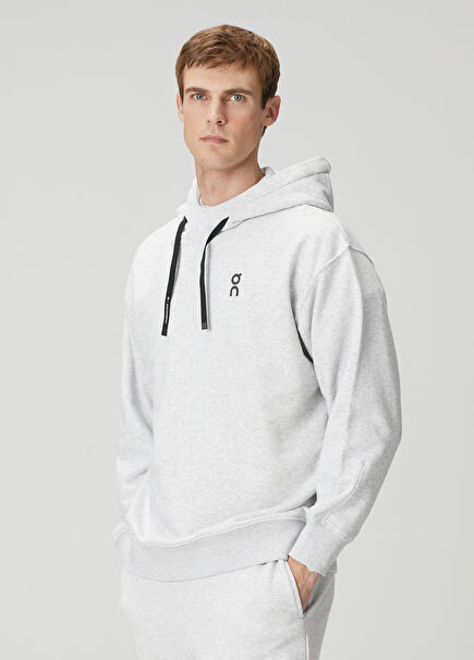 Club Graphic Gri Kapüşonlu Sweatshirt