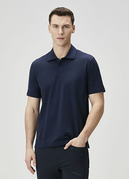 Lacivert Polo Yaka T-shirt