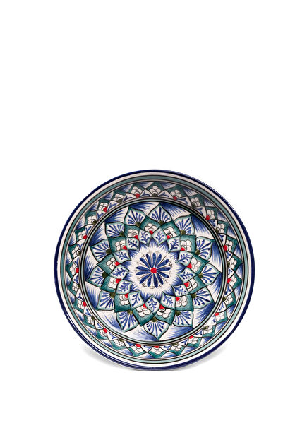 Mihrap Blue Tile Patterned Ceramic Snack Bowl