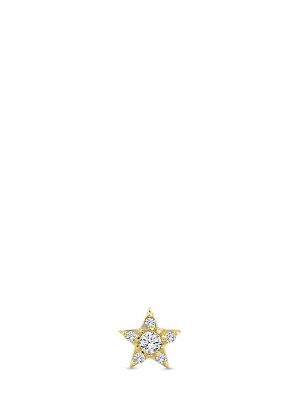 Star Muse Zircon Stone 14K Gold Women's Cartilage Earrings