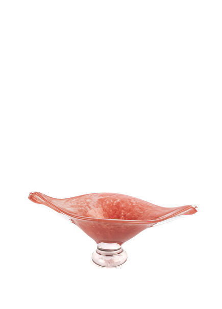 Gül Kurusu Cam Ayaklı Dekoratif Kase