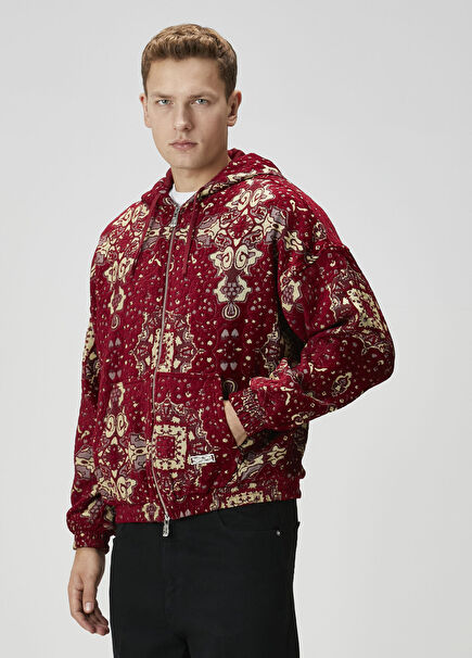 Red Patterned Sweatshirt