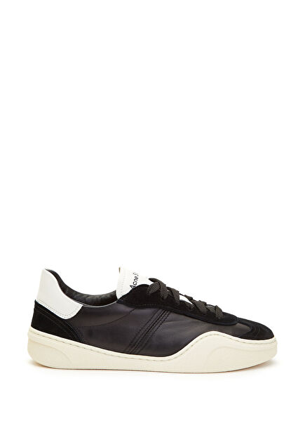 Siyah Beyaz Erkek Deri Sneaker