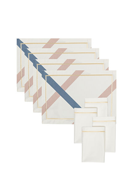 Maya Edinburgh 4-Piece American Service and Maya Ivory 4-Piece Napkin Set