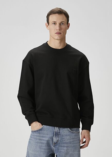 Siyah Logo Detaylı Sweatshirt