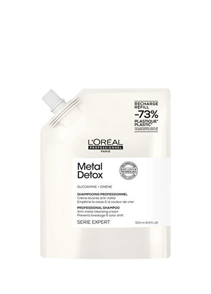 Paris Serie Expert Metal Detox Renkli ve Açıcı ile İşlem Görmüş Saçlar İçin Metal Karşıtı Arındırıcı Refil Şampuan 500 ml