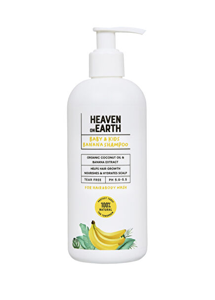 Baby Kids Banana Shampoo Banana Paraben-Free Baby Kids Hair and Body Shampoo 300 ml