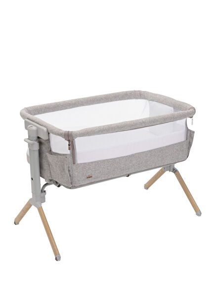 Next2me Armonia Scandinavian Brown Baby Motherside Crib