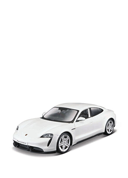 Porsche Taycan Turbo S White 1:64 Speed Icons Model Car