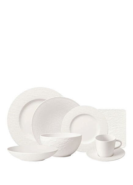 Manufacture Rock Blanc Beyaz Porselen 12 Kişilik 51 Parça Yemek Takımı