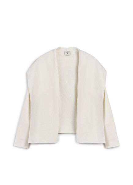 Loop Ecru Wool Women's Cardigan