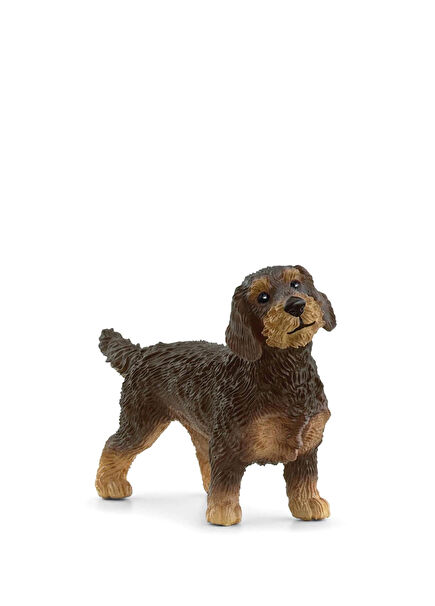 Tel Tüylü Dachshund Hayvan Figür Oyuncak 13972 