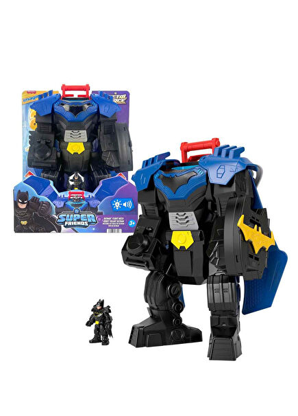 Fisher-Price DC Metal Force Super Friends Batman Flight Vehicle with Sound and Light Character Figure Toy
