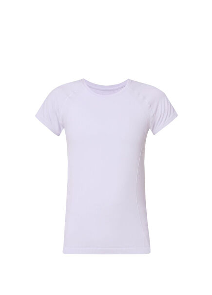 Athlete Seamless Workout Fitness Beyaz Kısa Kollu Kadın Spor T-Shirt