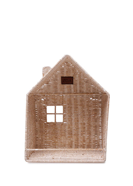 Home-Shaped Rattan Bookshelves