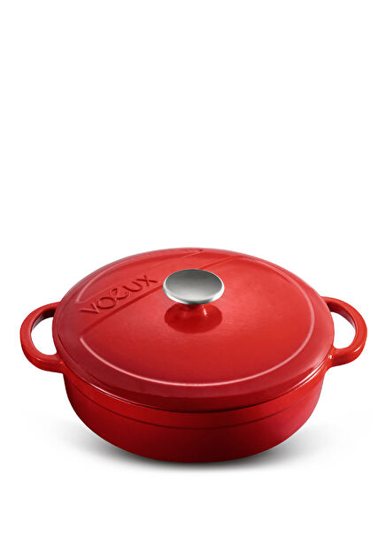 Kitchenware L'Amour Shallow Red Cast Pot 28 cm