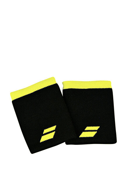 Logo Jumbo Wristband Sarı Siyah Unisex Spor Bileklik