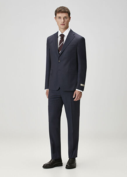 Drop 4 Navy Blue Wool Suit