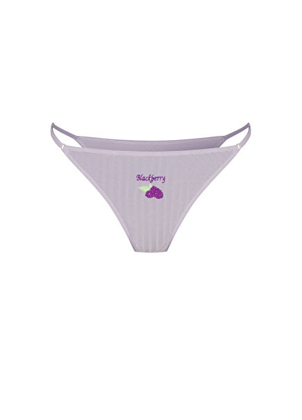Juicy Joy Sangria Berry Lila Meyve Nakışlı Kadın Külot
