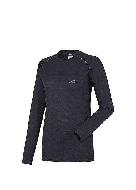 C Woolblend Miv7007 Black Wool Blend Long Sleeve Women's Underwear