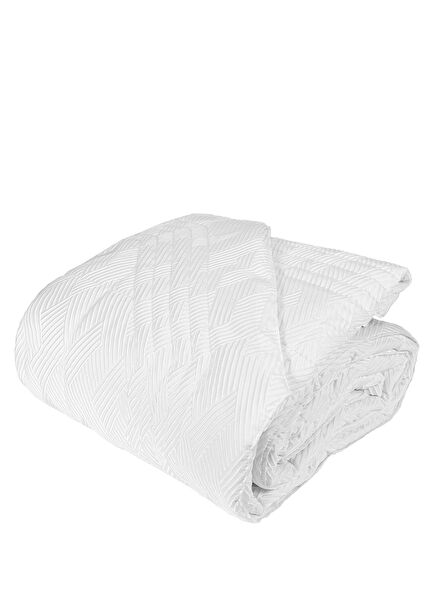 Triannale Beyaz Çift Kişilik Yatak Örtüsü
