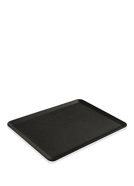 Natura Siyah Ahşap Tepsi 36x28 cm