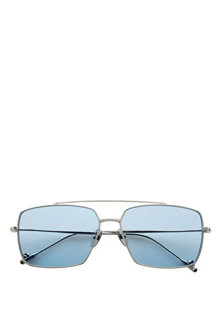 V N16.1 Gümüş Mavi Titanyum Unisex Güneş Gözlüğü