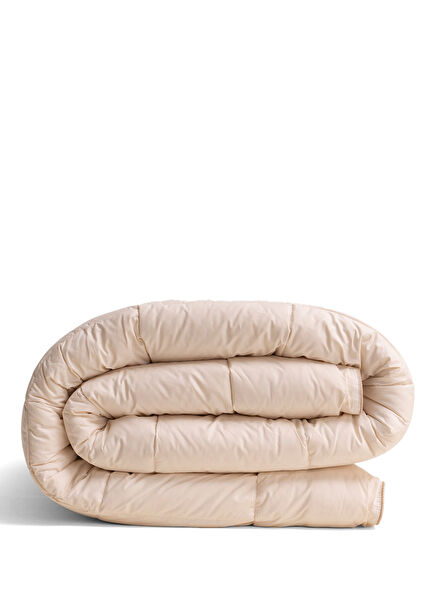 Wooly Pure Saf İngiliz Yünü Bej Tek Kişilik Yorgan